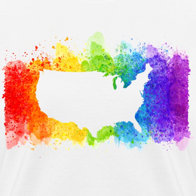 Pride Rainbow Map USA