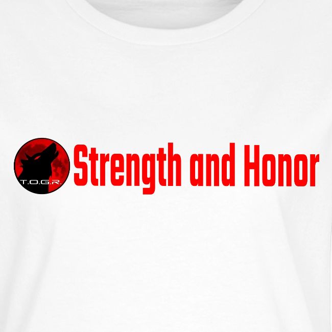 Strength and Honor - Red Letters