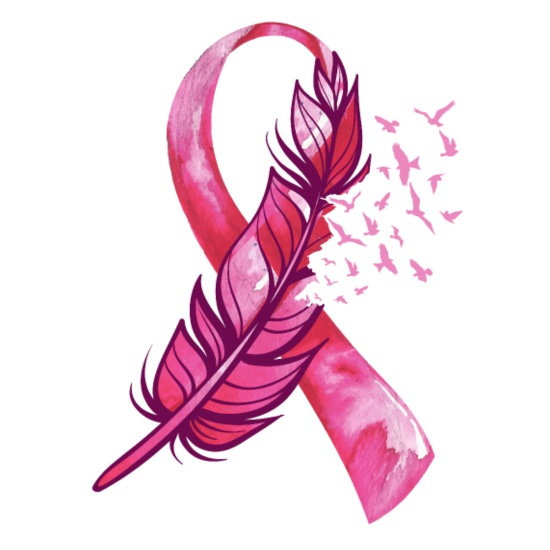 Feather Breast Cancer Awareness Pink Ribbon Women's T-Shirt
