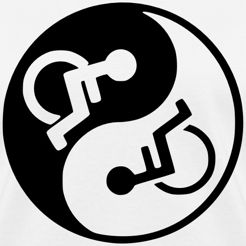 Wheelchair Yin en yang symbol, wheelchairuser *