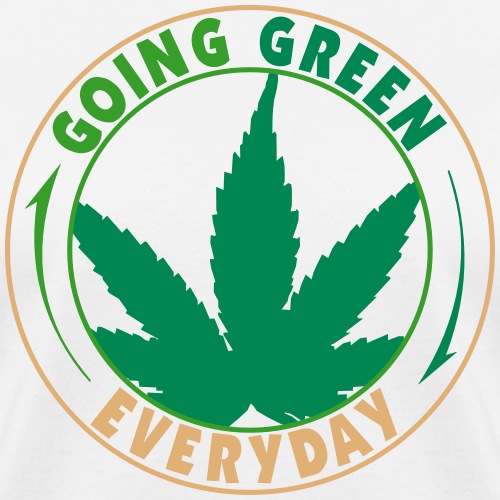 Go Green Weed, 3 Color Vector - Women's T-Shirt