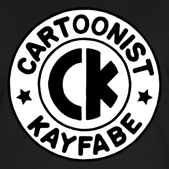 Cartoonist Kayfabe EC logo Black letters on White