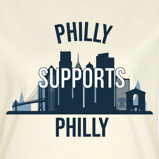 Philly Supports Philly skyline blue transparentbg