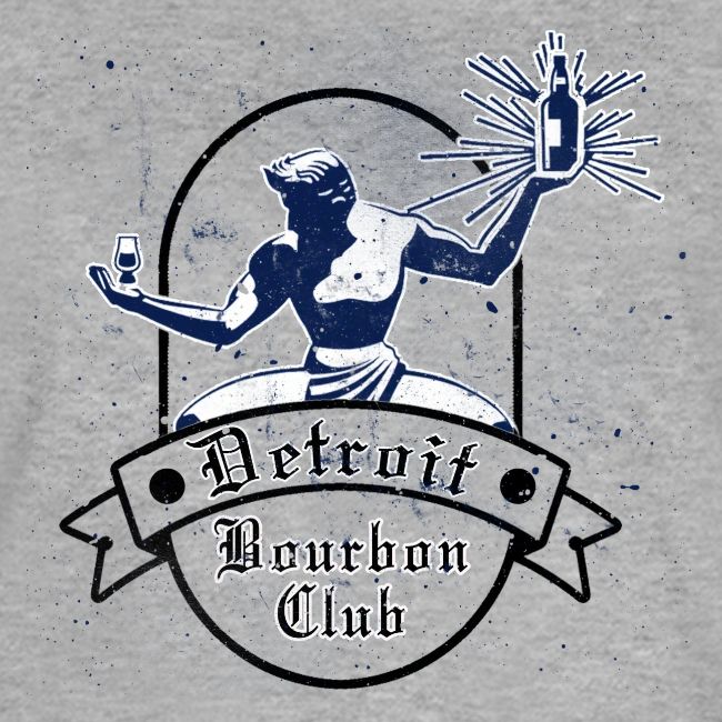 Distressed Blue Detroit Bourbon Club Logo