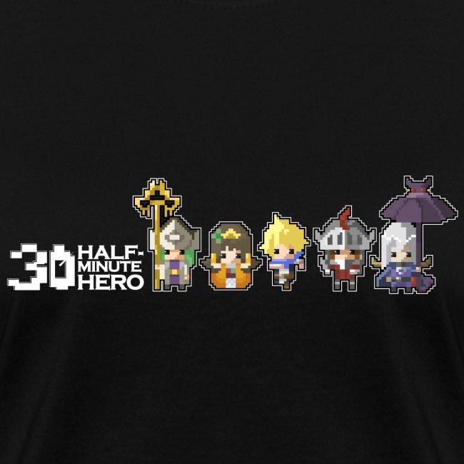 Half Minute Hero characters (White Logo)