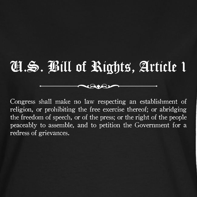 U.S. Bill of Rights - Article 1
