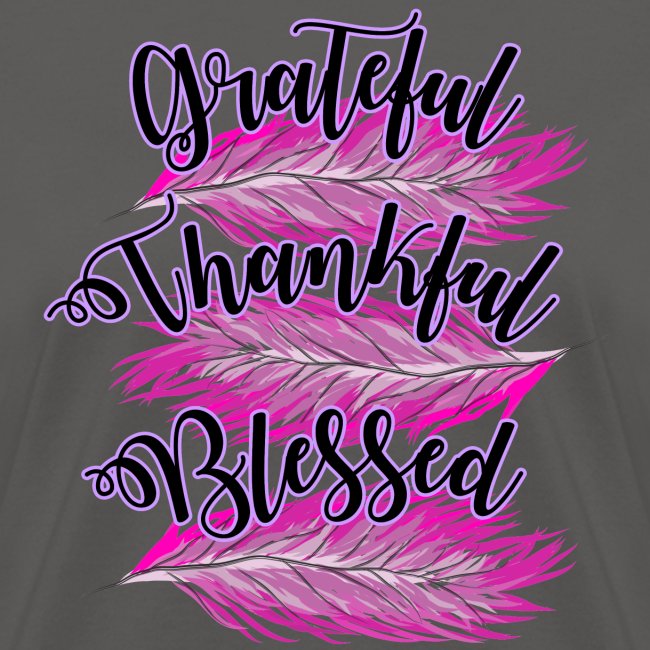 pink feathers grateful thankful blessed