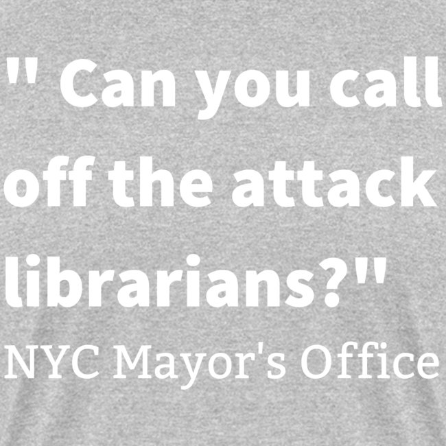Can you call off the attack librarians?
