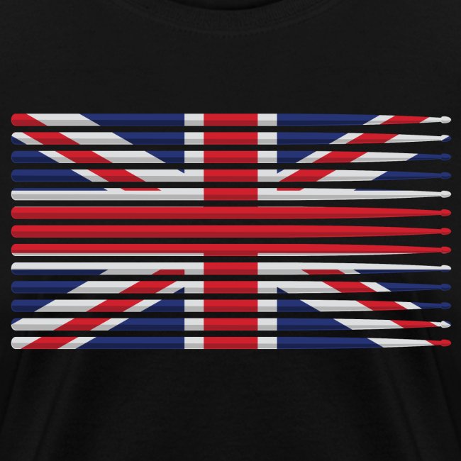 United Kingdom drummer drum stick flag