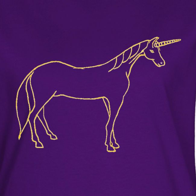 unicorn gold outline