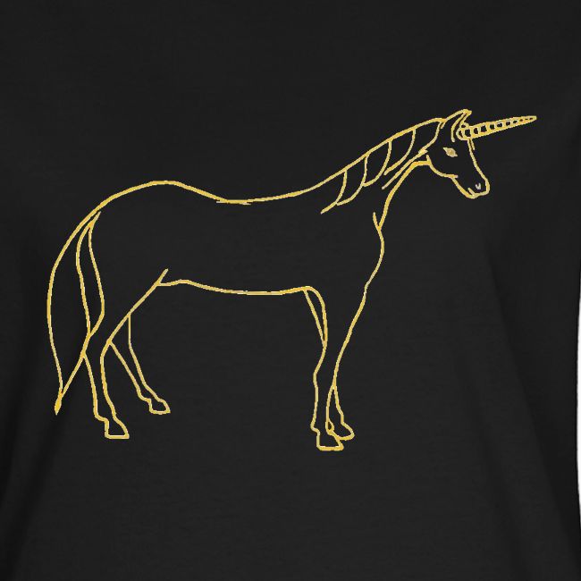 unicorn gold outline