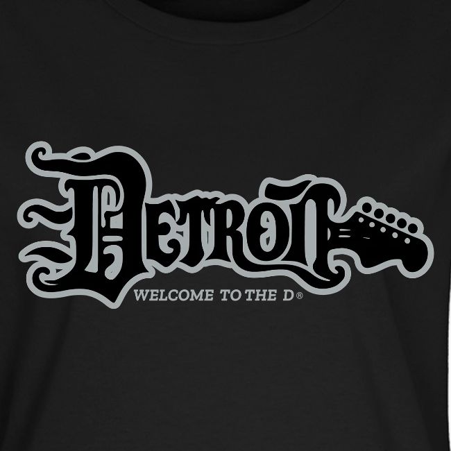 DETROIT GUITAR WTTD BLK SLR REG FONT