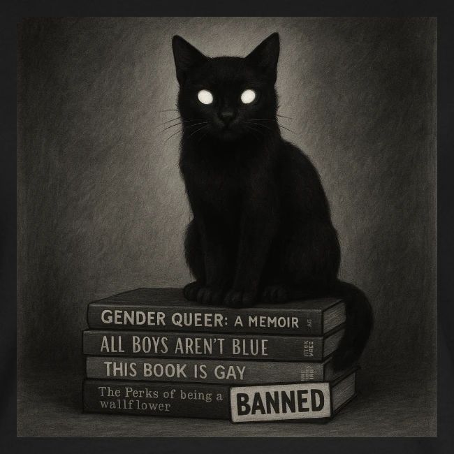 Cat on Banned Books
