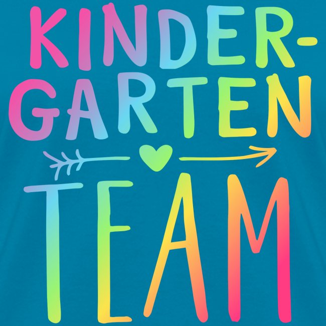 Kindergarten Team Neon Rainbow Teacher T-Shirts