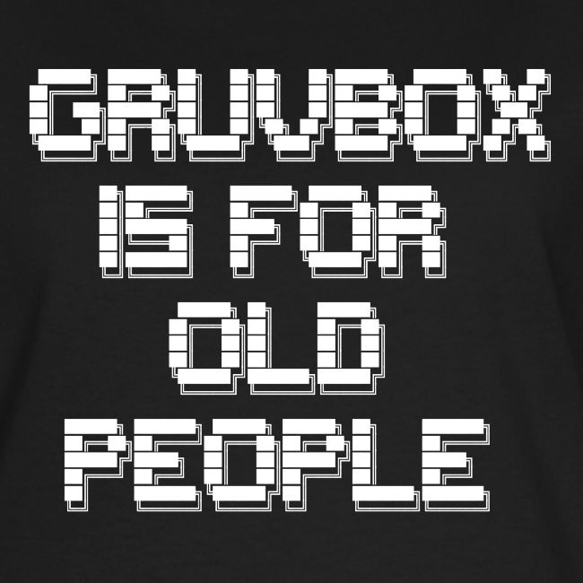 Gruvbox Old People ASCII
