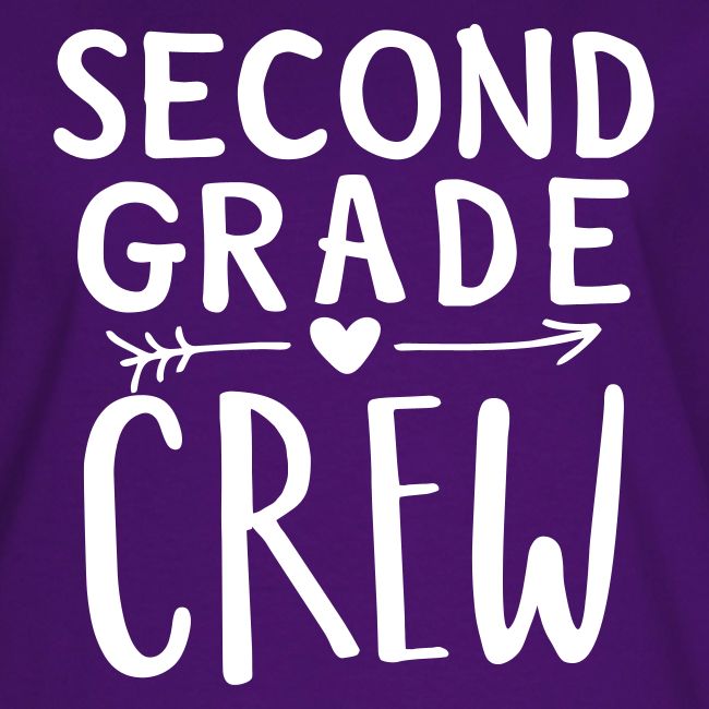 Second Grade Crew Heart Teacher T-Shirts