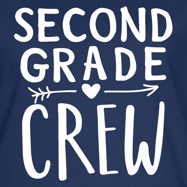 Second Grade Crew Heart Teacher T-Shirts