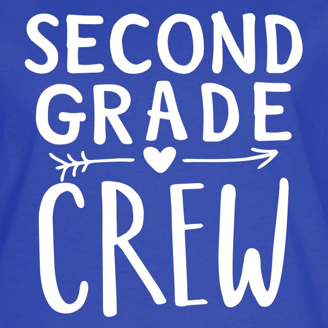 Second Grade Crew Heart Teacher T-Shirts
