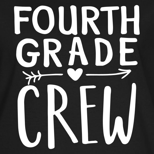 Fourth Grade Crew Heart Teacher T-Shirt