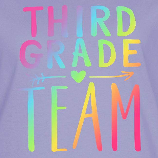 Third Grade Team Neon Rainbow Teacher T-Shirts