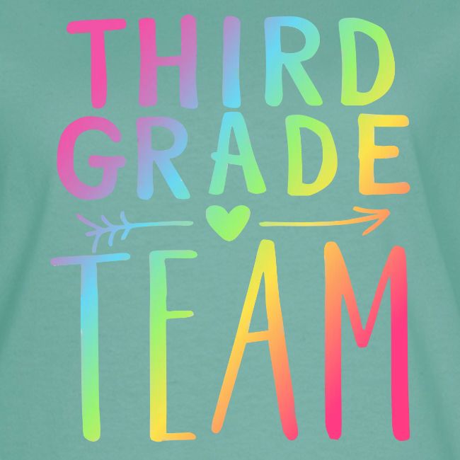Third Grade Team Neon Rainbow Teacher T-Shirts