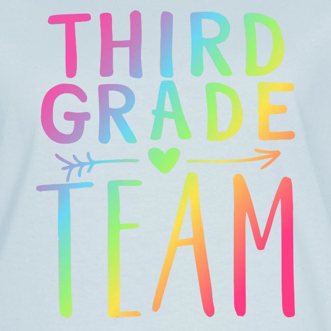 Third Grade Team Neon Rainbow Teacher T-Shirts