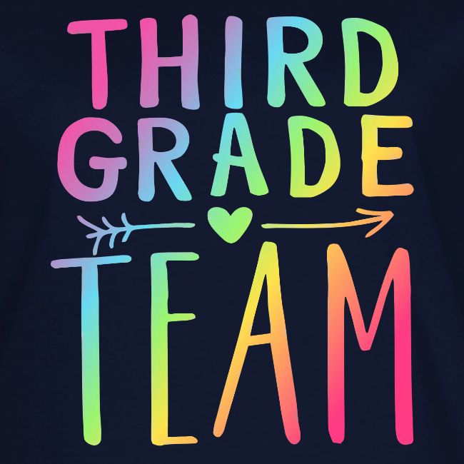 Third Grade Team Neon Rainbow Teacher T-Shirts