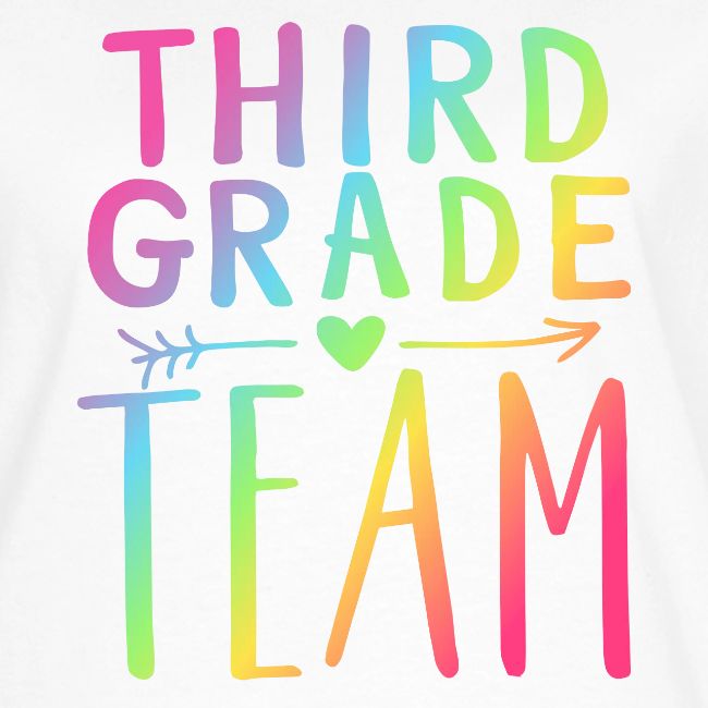Third Grade Team Neon Rainbow Teacher T-Shirts