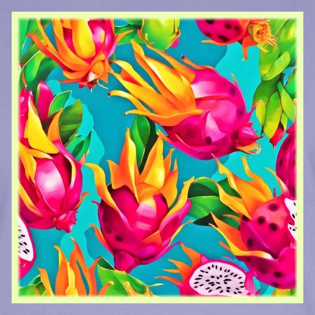 Vibrant Dragoon Fruit Pattern