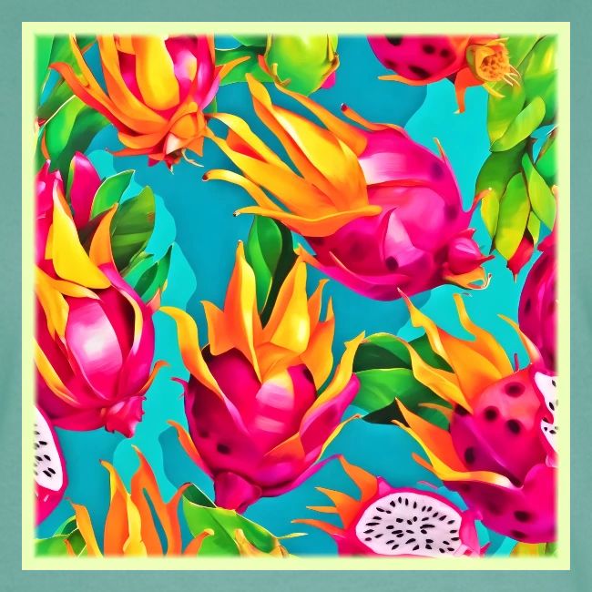 Vibrant Dragoon Fruit Pattern