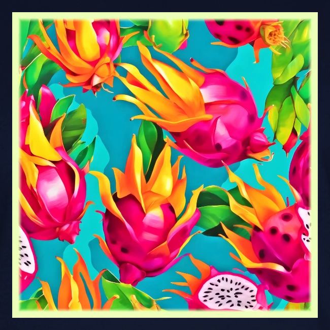 Vibrant Dragoon Fruit Pattern
