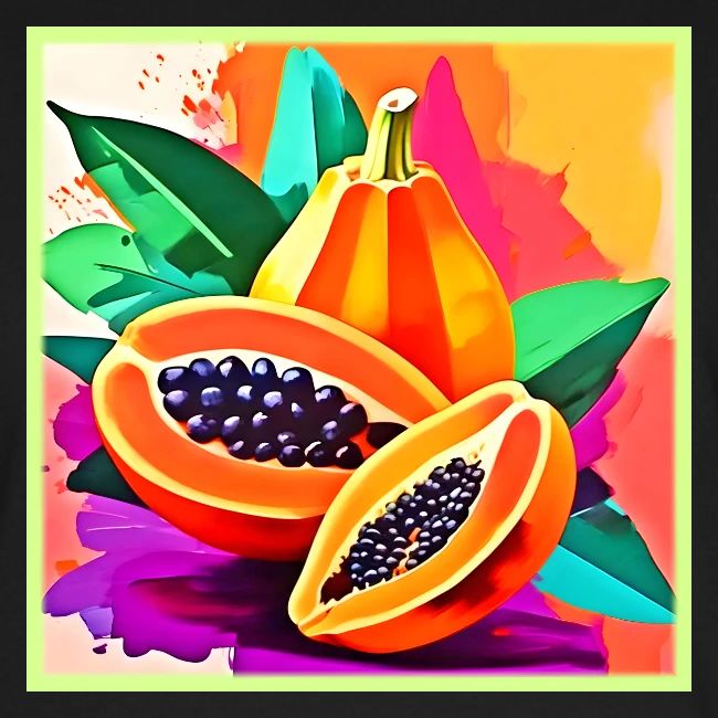 Sliced Papaya Pop Art