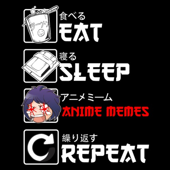 Eat Sleep Anime Memes Repeat Gift' Women's T-Shirt