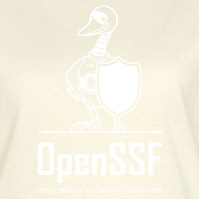OpenSSF tall white logo
