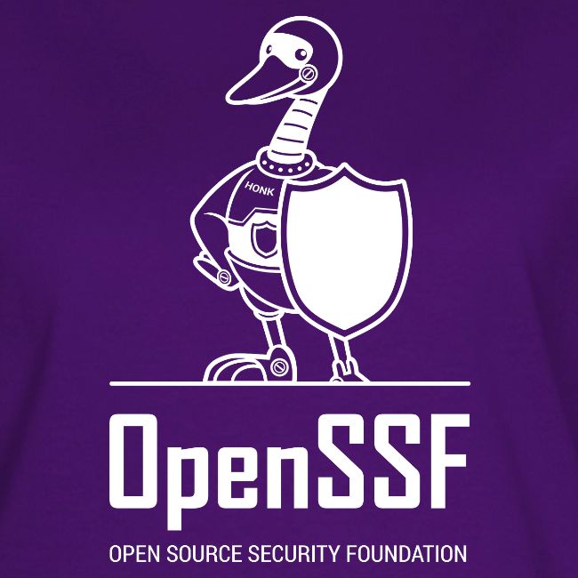 OpenSSF tall white logo
