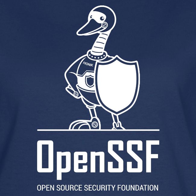 OpenSSF tall white logo