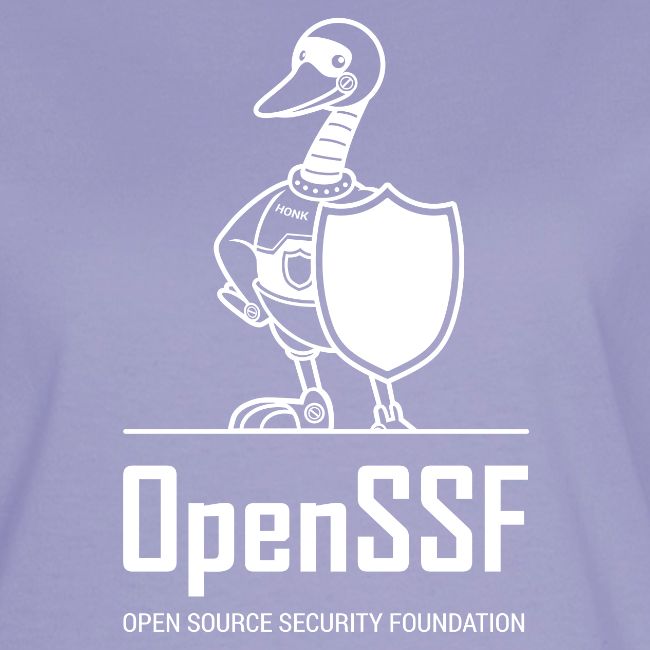 OpenSSF tall white logo