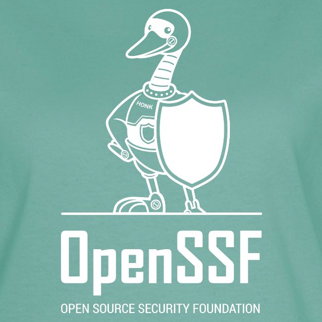 OpenSSF tall white logo