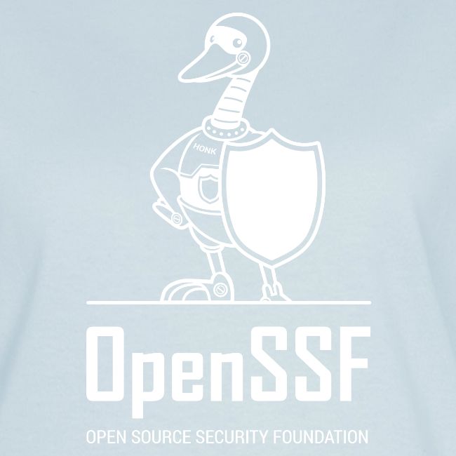 OpenSSF tall white logo
