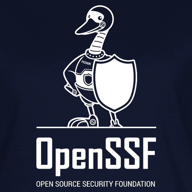 OpenSSF tall white logo