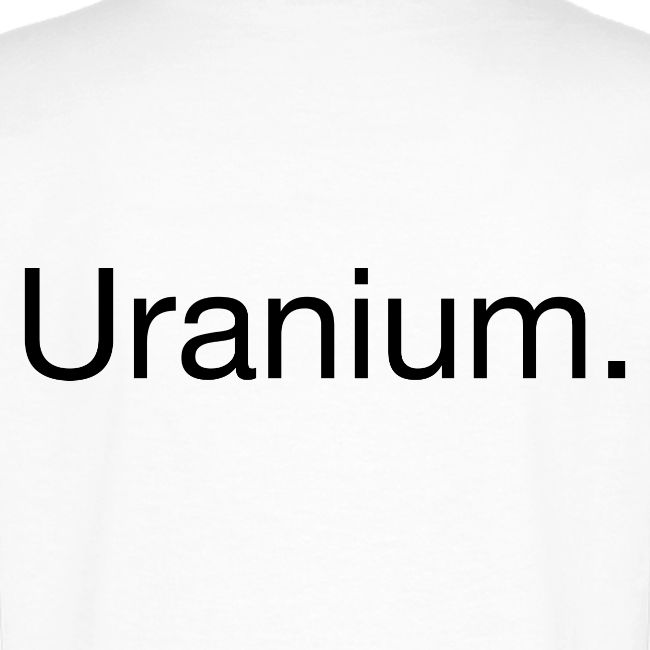 Uranium. Double-sided design. Black text.