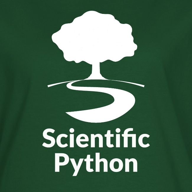 scientific python white logo