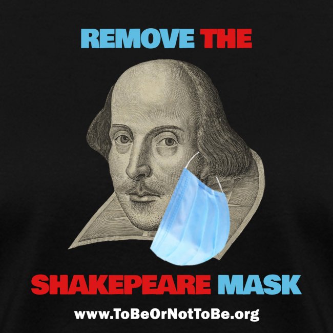 Remove Shakespeare Mask- Front & Back dark fabric