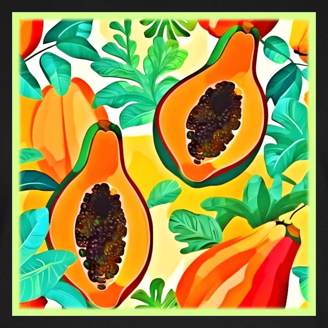 Tropical Papaya Pop Art