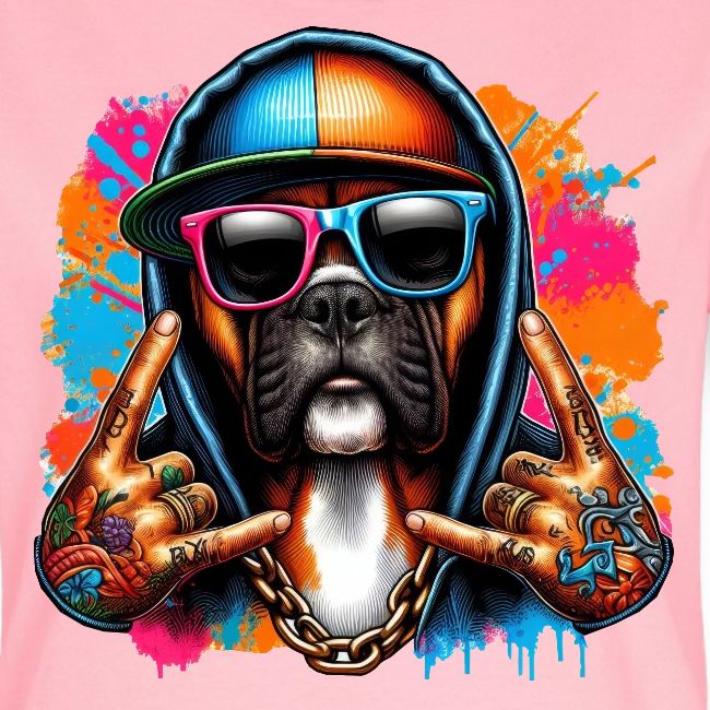 Colorful Boxer Splash Art