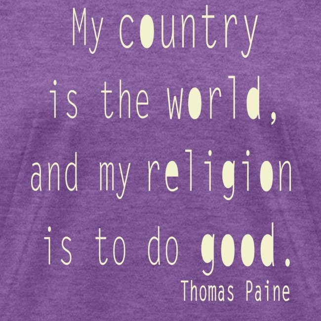 Thomas Paine My Country is the World