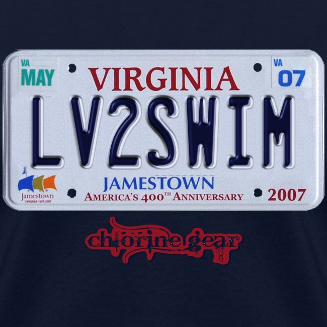 VA license plate LV2SWIM