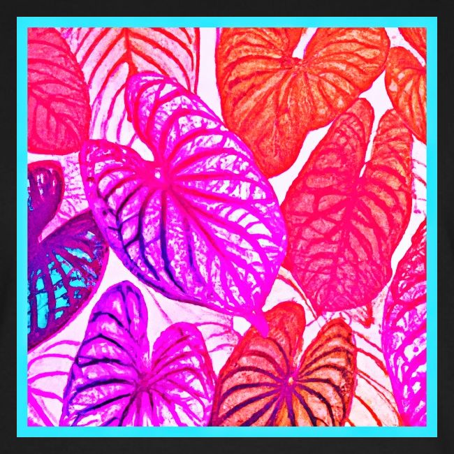 Color Burst Leaves Neon Elegance