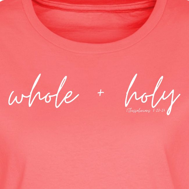 Whole + Holy Script Design -QR White