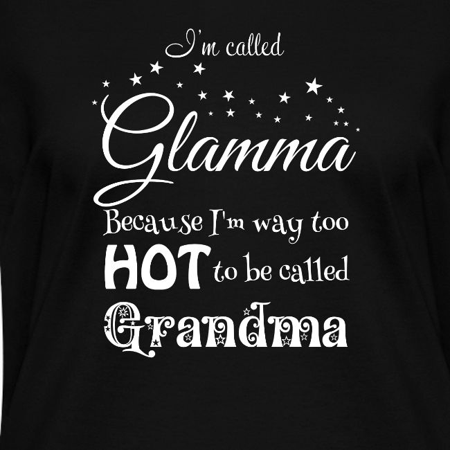 Hot Glamma Grandma Womens V Neck T Shirt Cheekypenguin